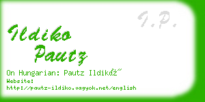 ildiko pautz business card